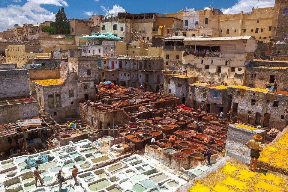 La tannerie de cuir "Chouara" à la Médina de Fès